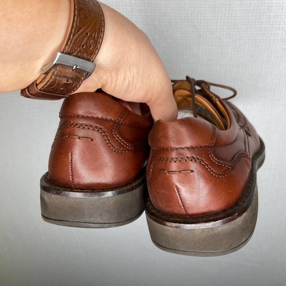 Ecco | Brown Leather Mens Dress Oxford Shoes Dressy‎ 39 - Picture 3 of 8